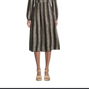 Cost Plus World Market Black and ivory Midi Skirt